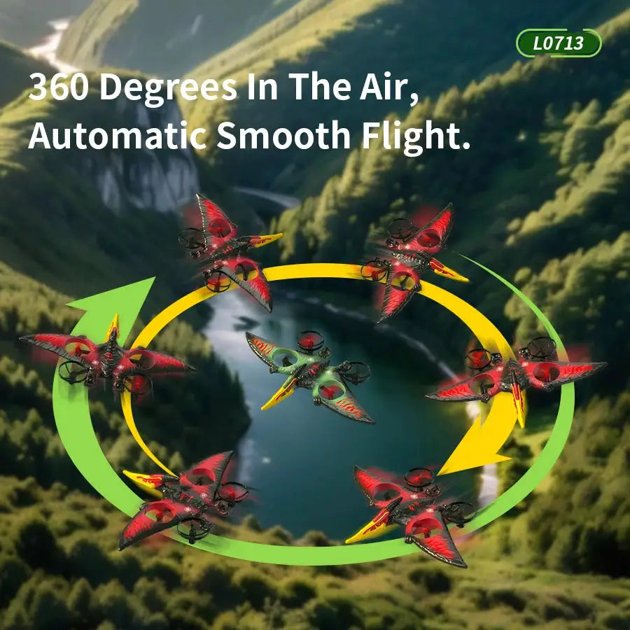 Pterosaur RC Plane 2.4G EPP Anti-wear Foam Dinosaur Airplane 360 Degree Rotation One Click Take Off RC Glider Kids Gift - ToylandEU