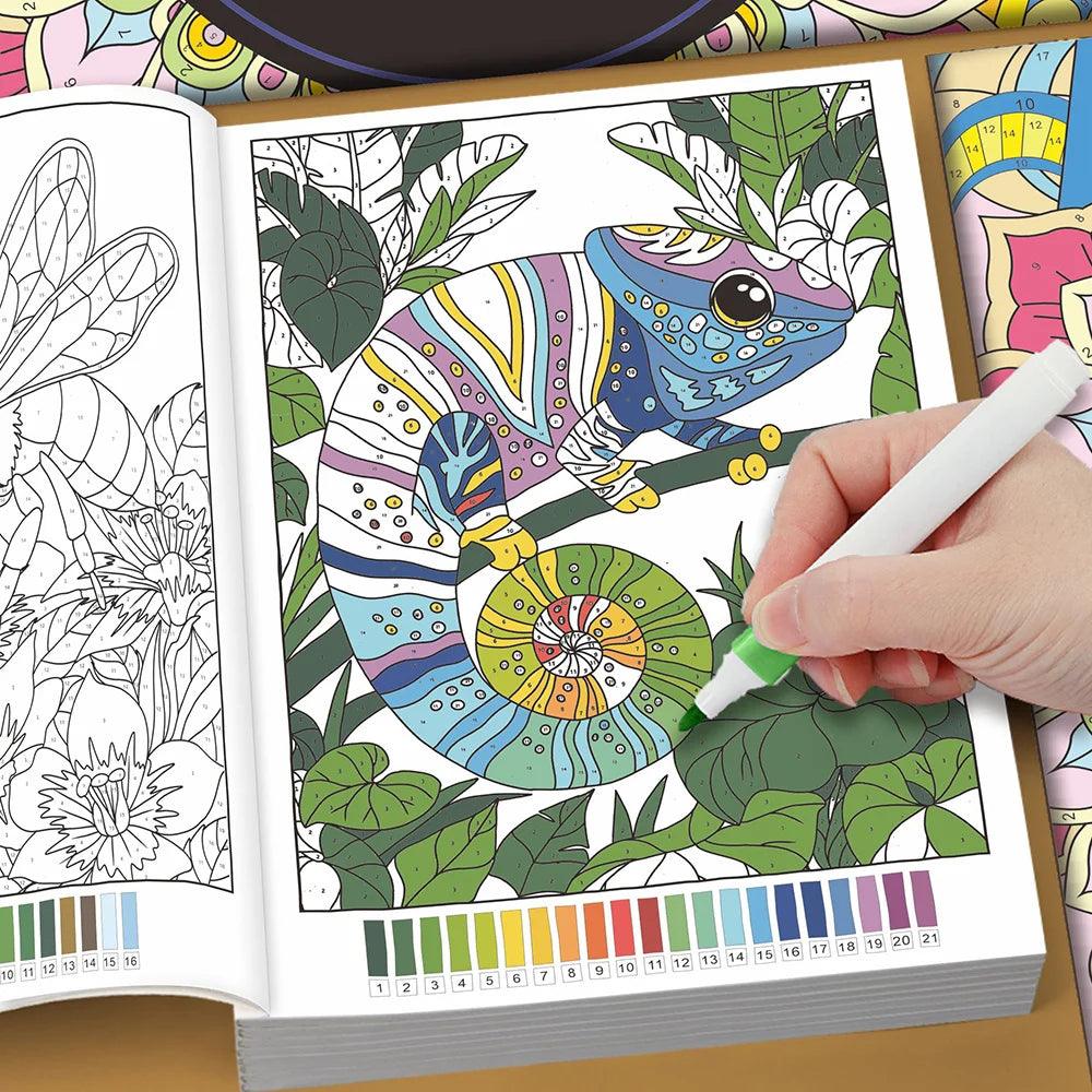 Adult Coloring Book | Color By Number | Toylandeu™