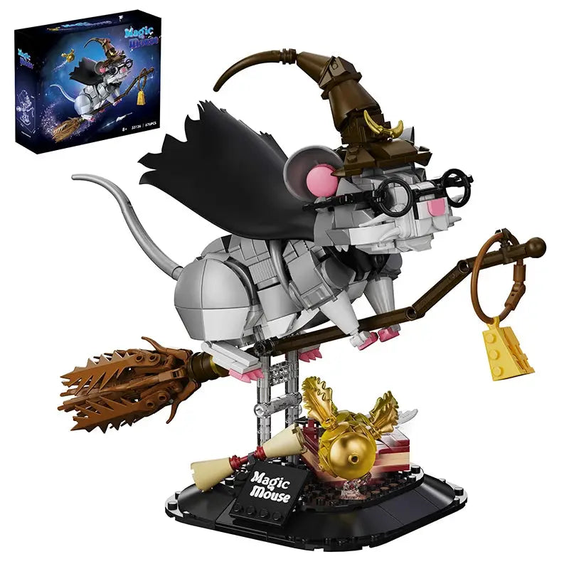 Wizard Mouse Building Blocks Magic Animals Cute Ornament MOC Creative Bricks DIY Toys for Kids Children Adult Festival Gifts - ToylandEU