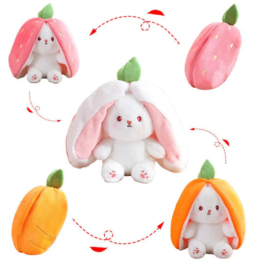 Soft and Adorable Strawberry Rabbit Plush Toys with Hidden Kawaii Bunny in Sizes 20-45cm - ToylandEU