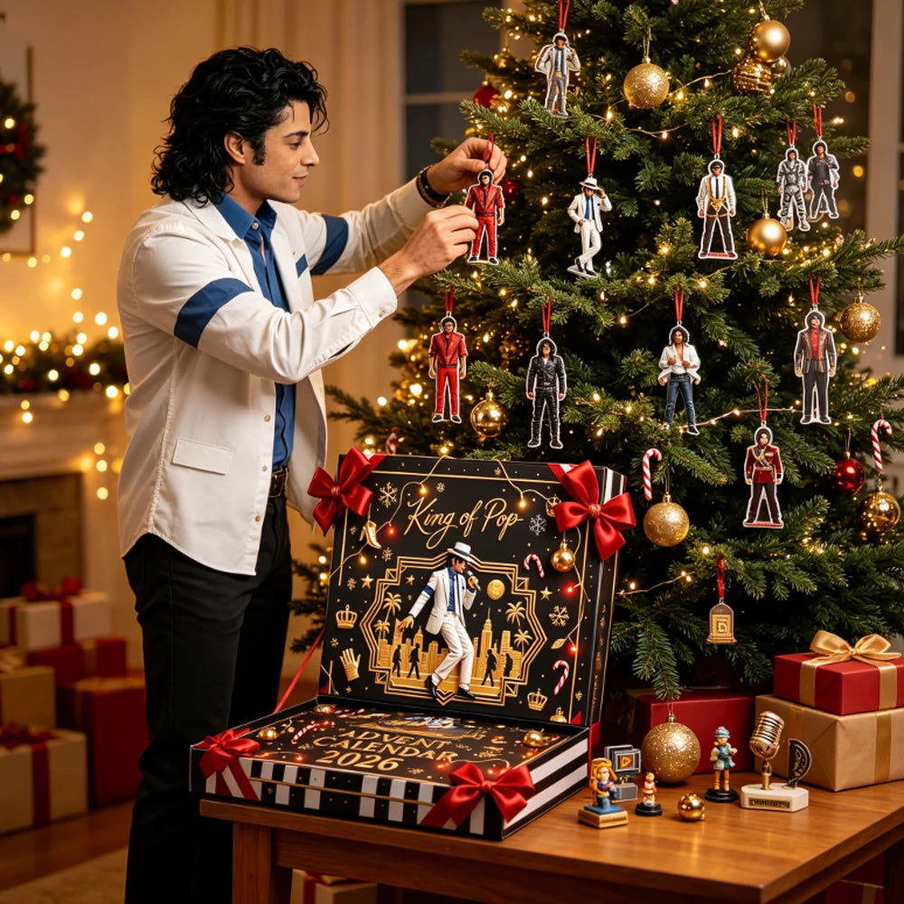 Advent Calendar | Michael Jackson Classic | 24 Day 2D Acrylic Figurines | DIY Tree Decor Fan Party Gift