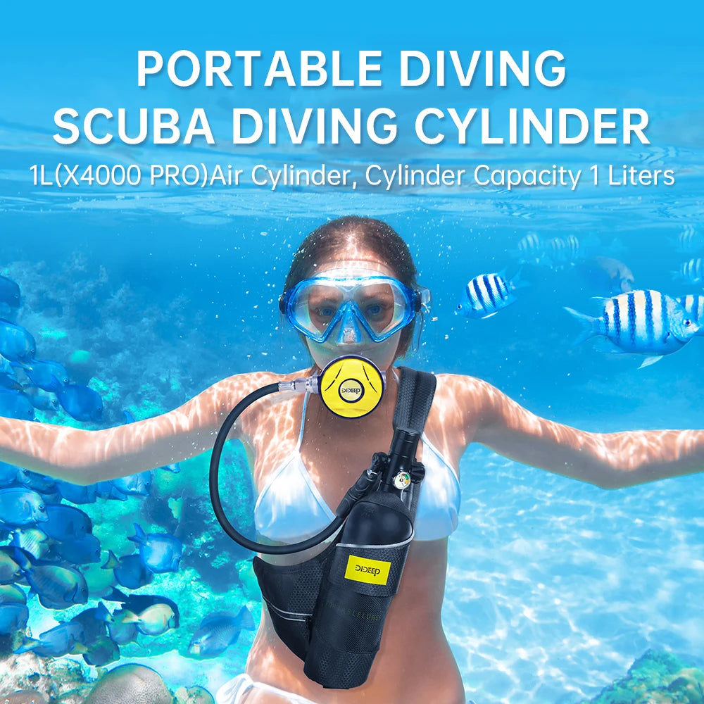 Scuba Diving Tank Set | 1L Tank | 3000 PSI | 10-20 Mins Underwater