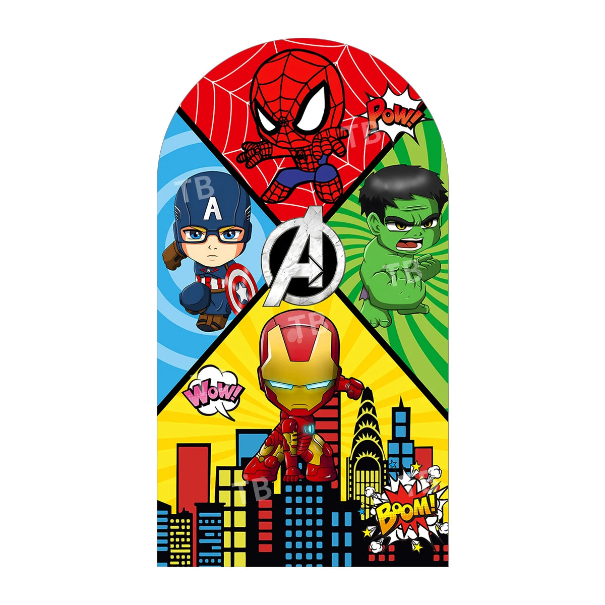 Backdrop | Marvel Avengers Theme | Custom Name | 7x5ft