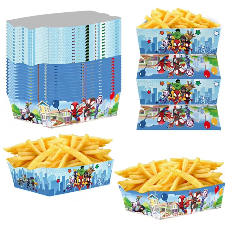 Birthday Party Supplies | Cartoon Spider Theme | Disposable Tableware
