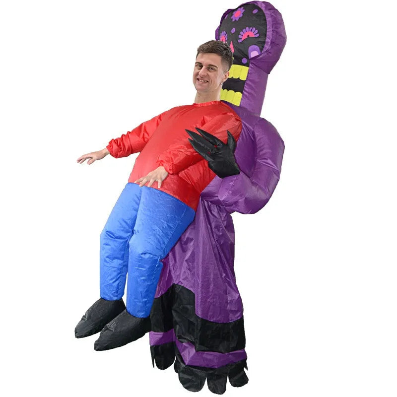 Inflatable Halloween Costume | Ghost Design | Soft Polyester | Unisex Fit