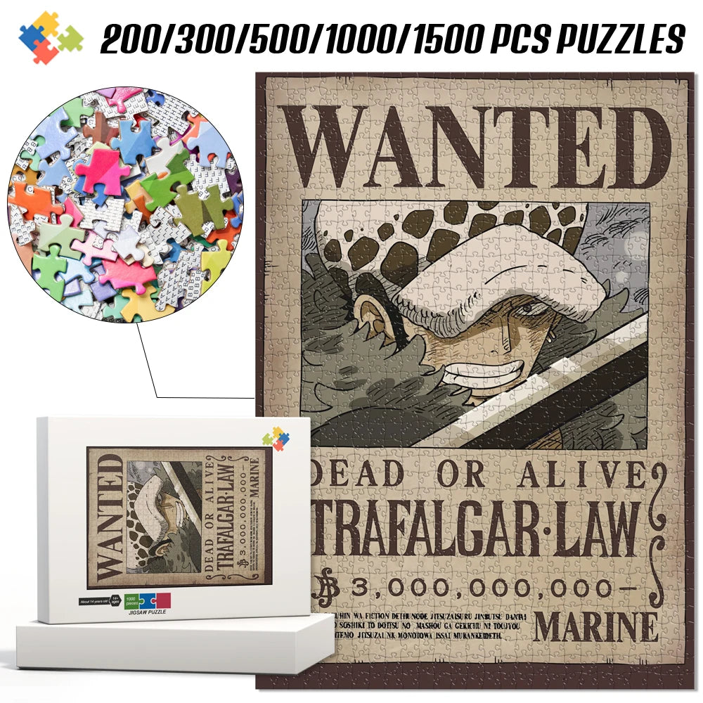 Jigsaw Puzzle | 200-1500 Pieces | Trafalgar Law One Piece Theme | For Adults