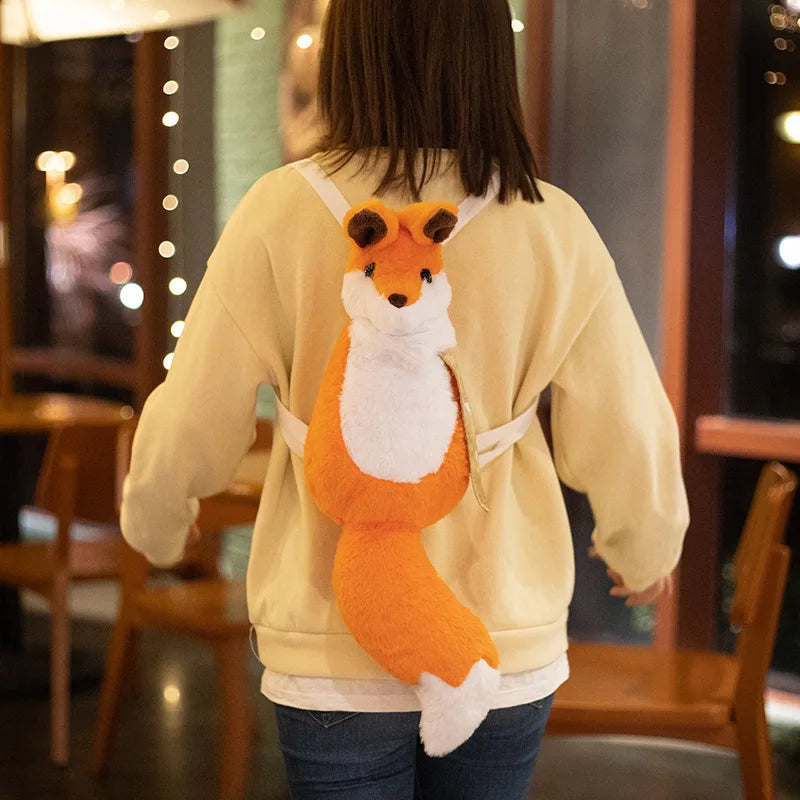 Cute Little Fox Plush Backpack for Kindergarten and Role Play - ToylandEU