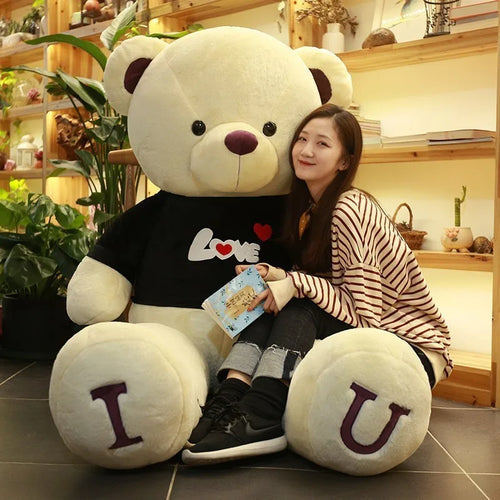 Big Teddy Bear 100cm I LOVE YOU Plush Toy Lovely Huge Stuffed Soft ToylandEU.com Toyland EU