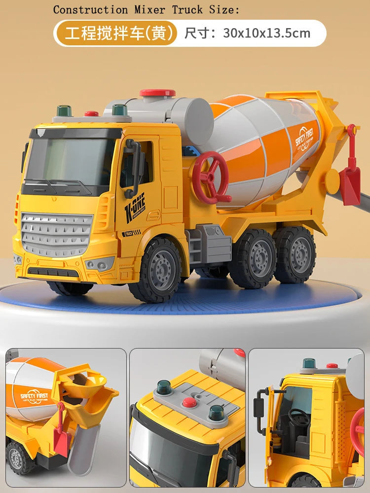 Large Engineering Mixer Truck Simulation Toy Set for Boys - ToylandEU