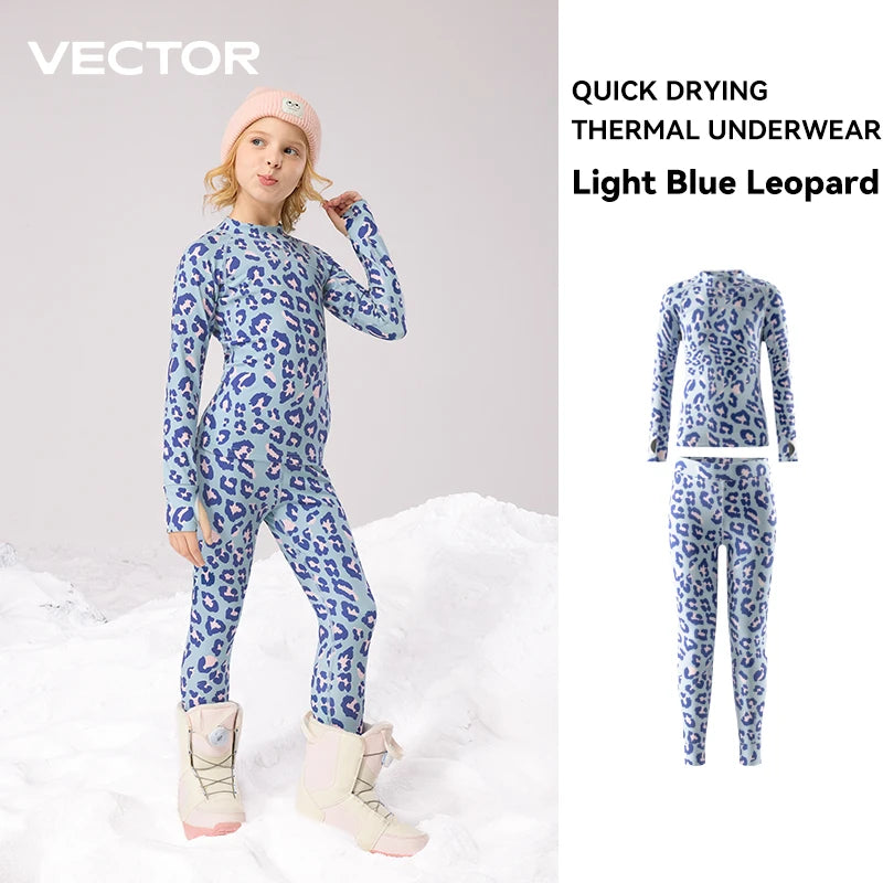 Girls Fleece Thermal Set | Quick Dry Fabric | Soft Stretch Fit | Youth Sizes