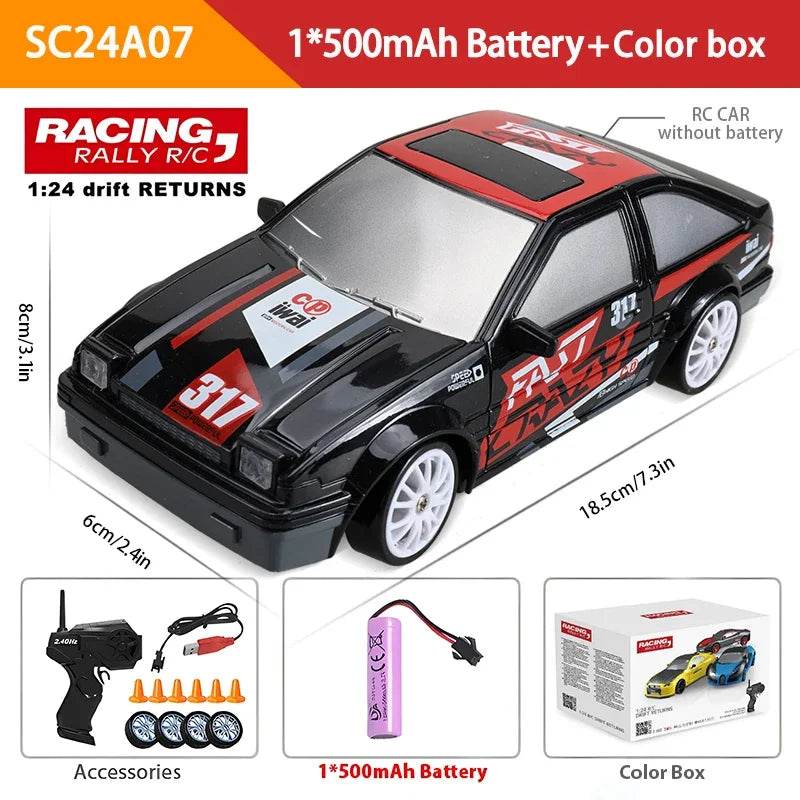 RC High-Speed 2.4G Remote Control Drift RC Car - 4WD AE86 GTR Model Racing Toy for Kids, Perfect Christmas Gift - ToylandEU