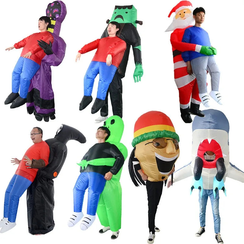 Inflatable Halloween Costume | Ghost Design | Soft Polyester | Unisex Fit
