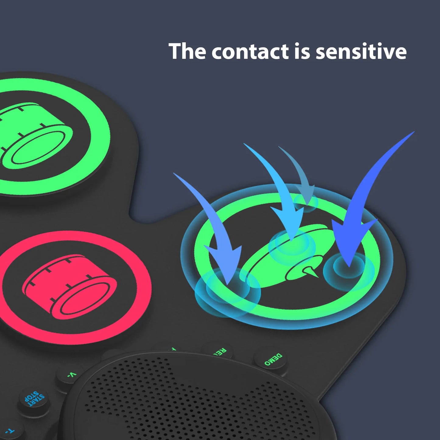 Portable Electronic Drum Set With Built In Games For Learning