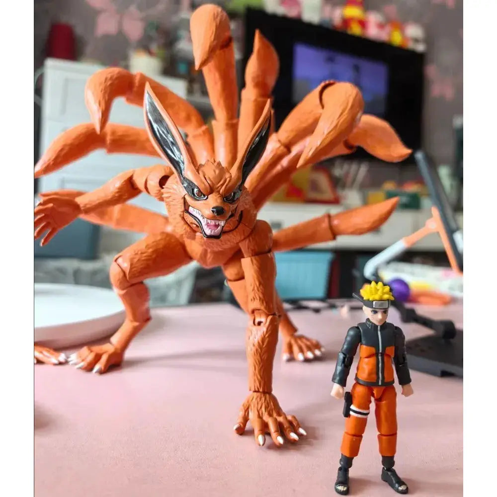Blokees NARUTO Uzumaki Naruto Kurama Kyuubi Eyes Can Emit Light Action Figure Assembly Collection Anime Model Toy XMAS Gift - ToylandEU