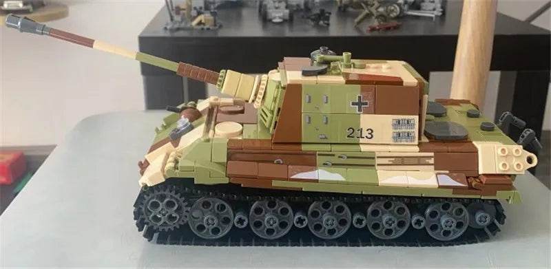Military Series Building Blocks WW2 Heavy Battle Tank Set - ToylandEU