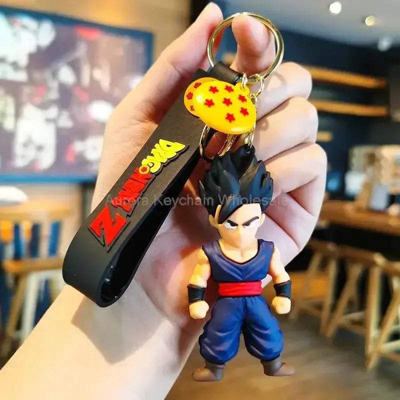 Dragon Ball Z Anime Keychain Super Saiyan Goku Master Roshi Buu Gohan Accessories Car Key Chains - CLOUDANIMESTUDIO