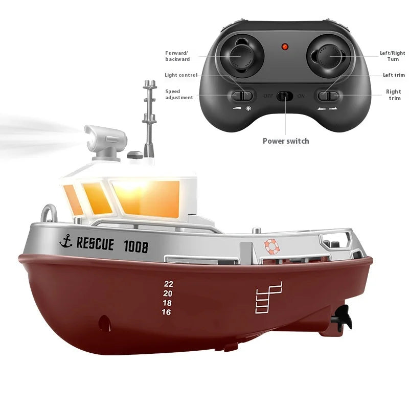 RC Remote-Controlled Electric Mini Boat for Kids – Rechargeable Water Toy Gift for Boys, Perfect for Christmas Surprises