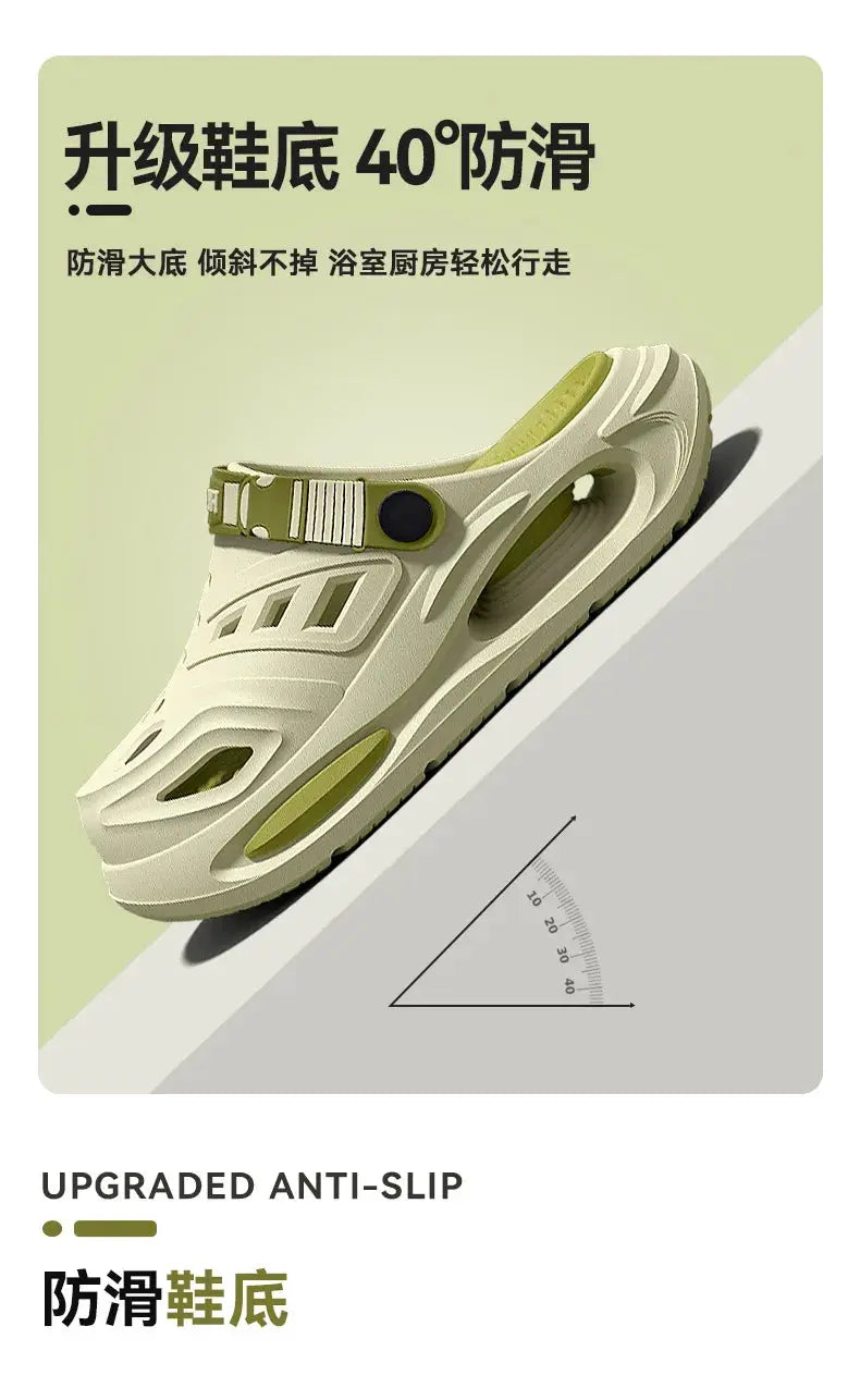 Arch support, anti slip, soft sole, wear-resistant cool slippers for wearing, thick sole breathable odor proof summer hole shoes - ToylandEU