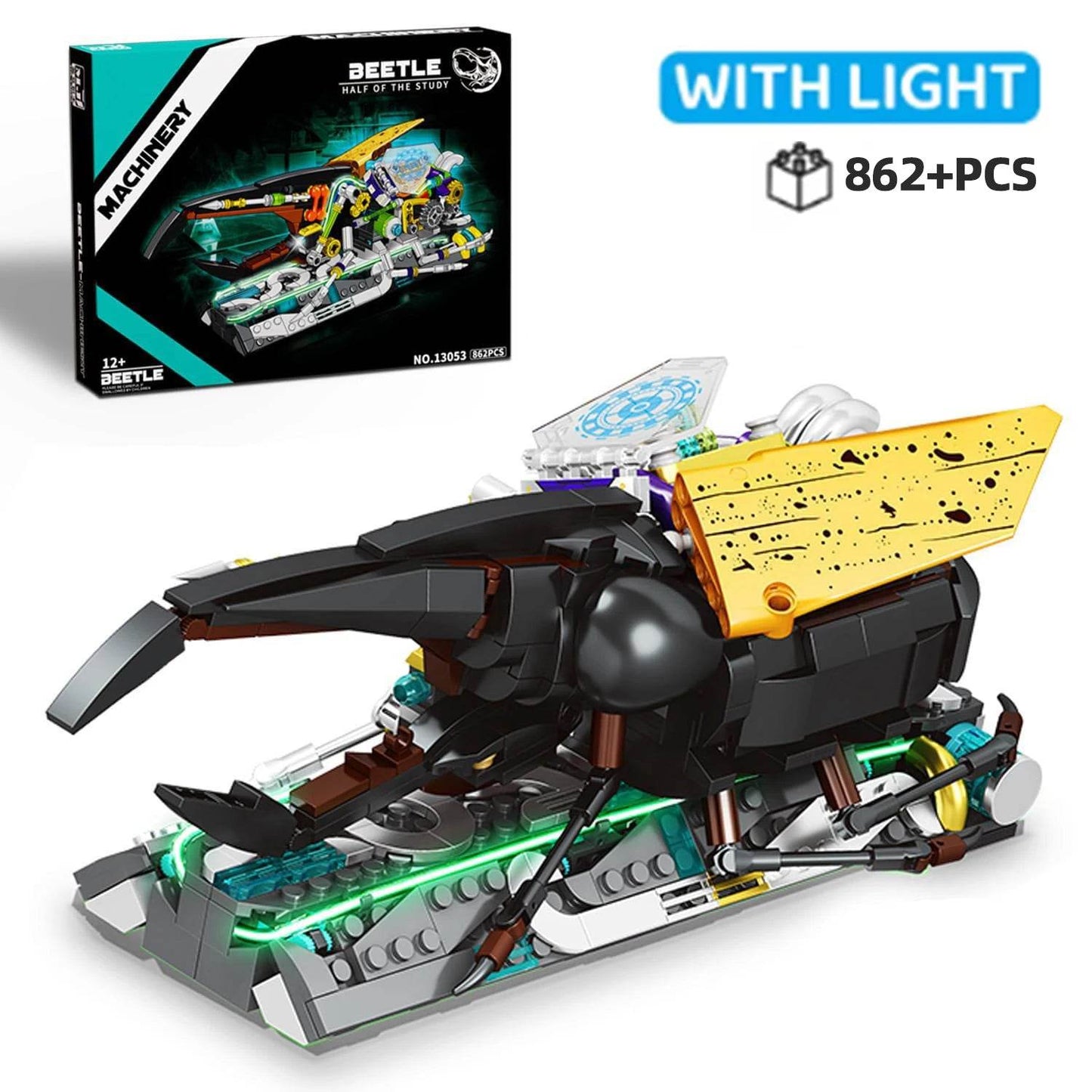 Mechanical Animal Building Blocks Parrot Eagle Whale Beetle Model Bricks With Light Display Kids Toys Gifts - ToylandEU