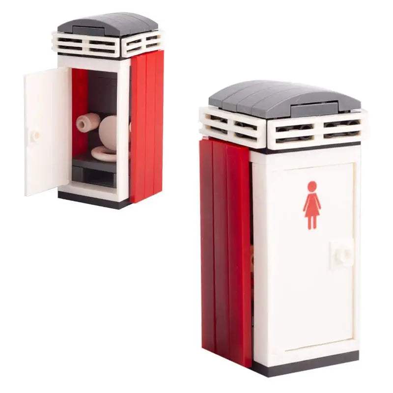 MOC City Series Scene Building Blocks Flower Shop Garden white poplar Men's restroom DIY Kids Toys Park Bench Street Lamp Toys - ToylandEU