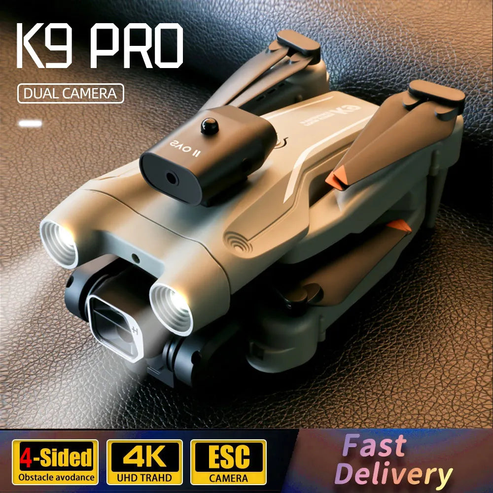 KBDFA New K9 Pro RC Drone 4K Professinal Wide Angle Optical Flow