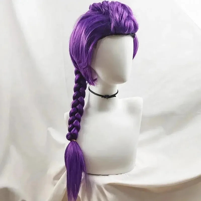 Kids Wig | Purple Long Braid Wig | Tiger Mouth Clamp | One Size