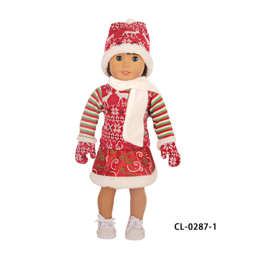 American Girl Doll Christmas Outfit - 18 Inch Doll Clothes Suit ToylandEU.com Toyland EU