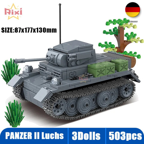 WW2 Military Tanks Building Block Set - Panther & Sherman Models for Children 6+ ToylandEU.com Toyland EU