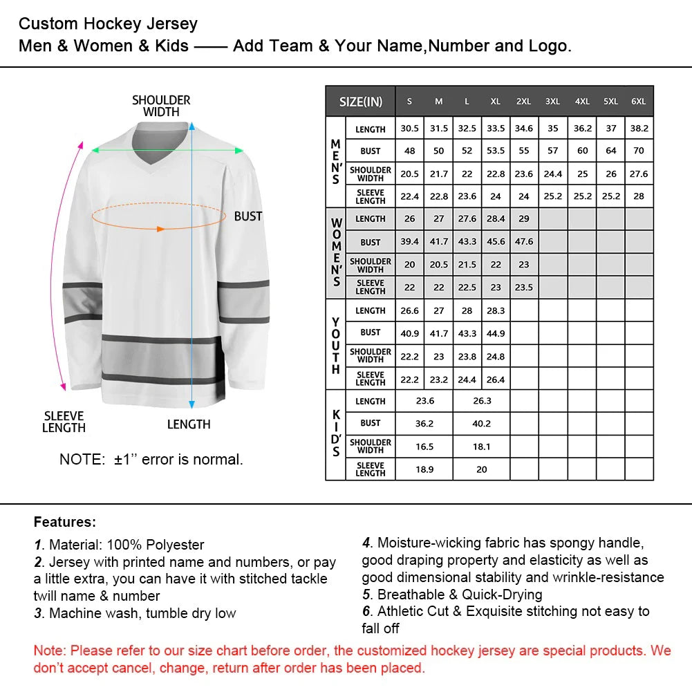 Personalized Russia Ice Hockey Jersey - Custom Name & Number 3D Printed Uniform for Men, Women, Youth & Kids