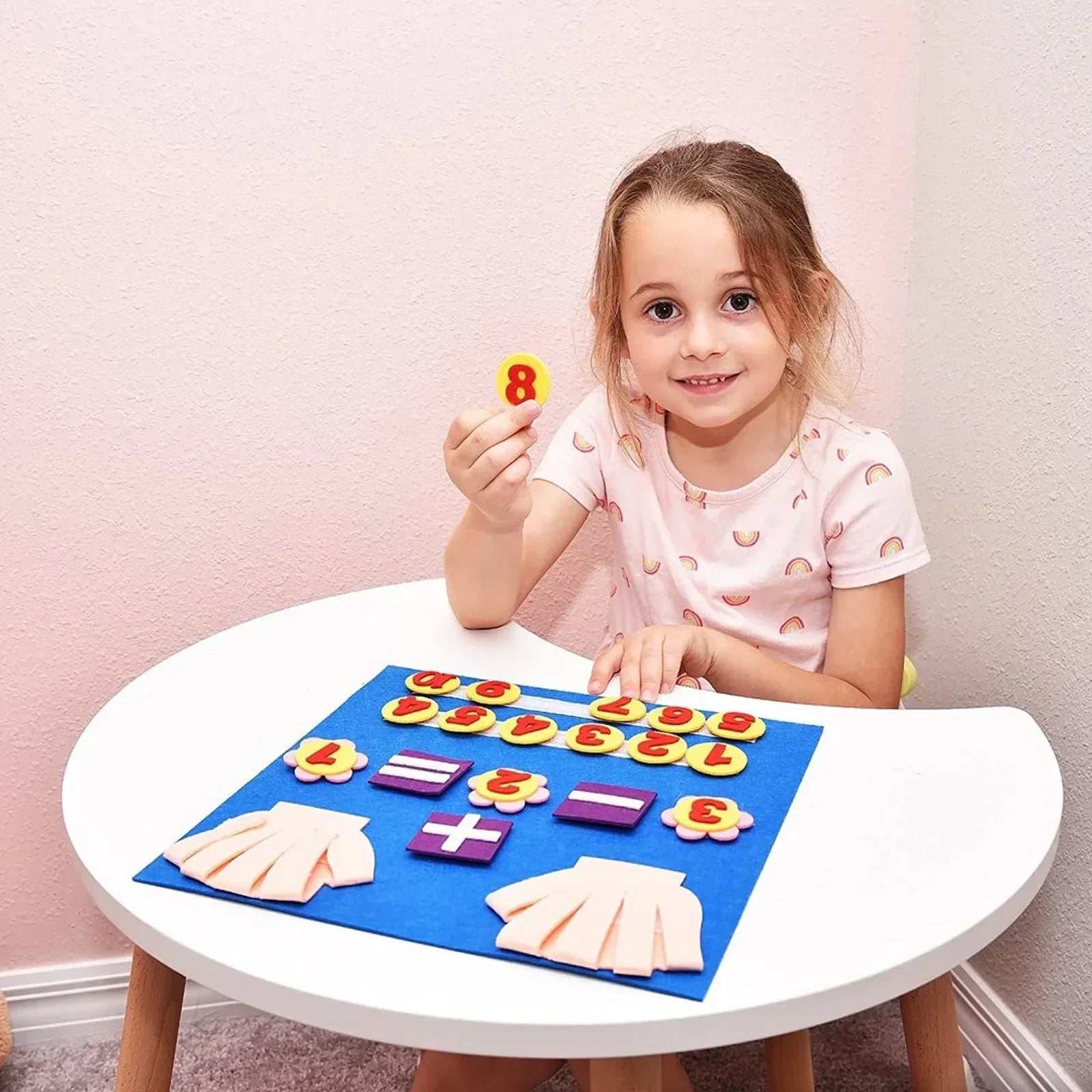 NEW Kid Montessori Toys Felt Finger Numbers Math Toy Children Counting - ToylandEU