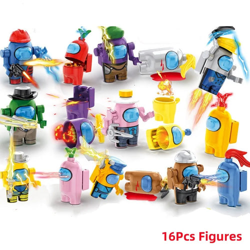 16-Piece Among Us Dolls Space Combat Base Capsule Alien Building Set ToylandEU.com Toyland EU