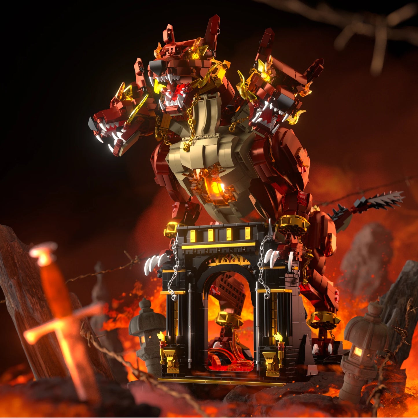 Building Block Set | Cerberus Inferno MOC | Lego Compatible | Small Bricks