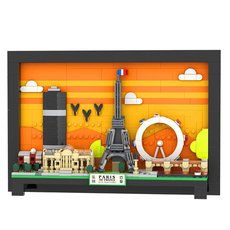 City Block Set | Compatible With Lego | Small Brick Format | Travel Collectible