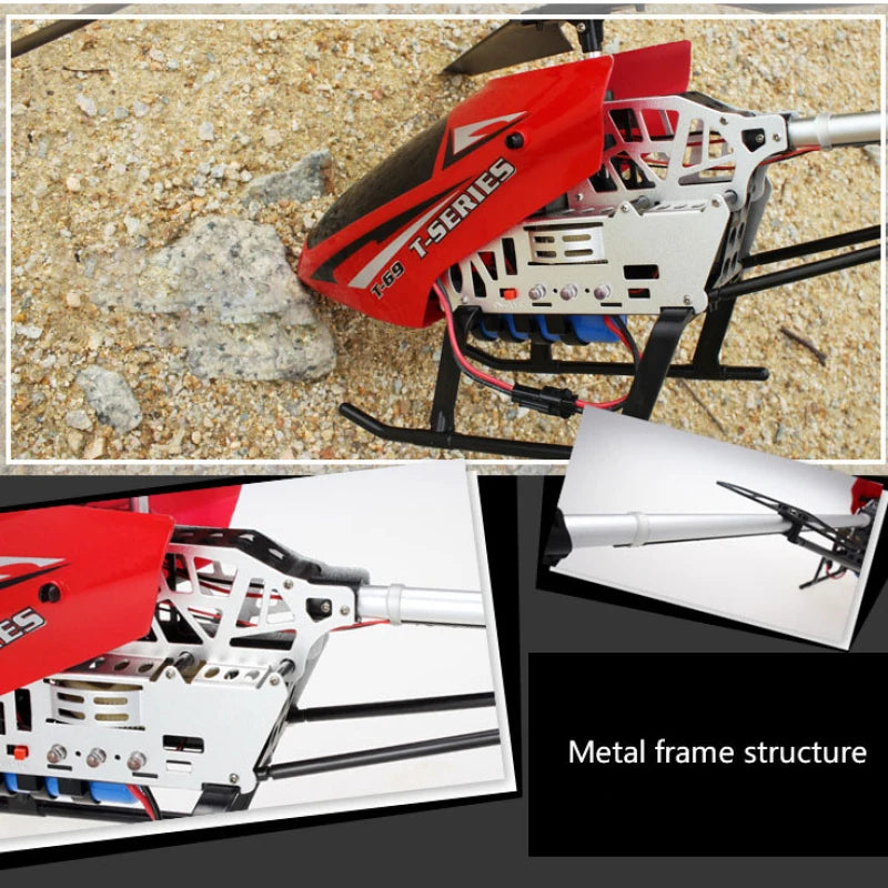 RC 80cm Remote-Controlled Helicopter with Anti-Fall Design - Durable Outdoor Toy Aircraft for Kids' Birthdays