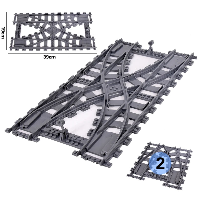 City Train Tracks Building Blocks Kit For Kids DIY Creativity