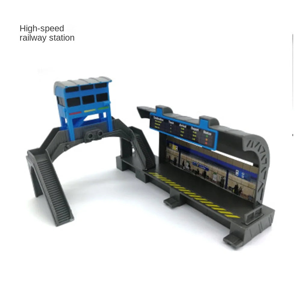 High Speed Train Set With Engineering Rails And Accessories