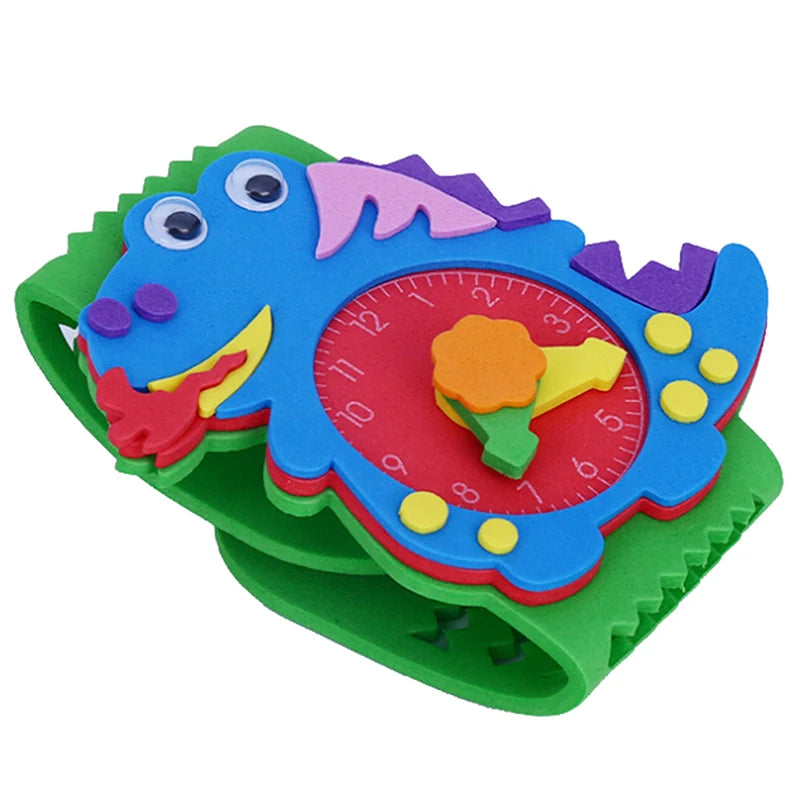 3D EVA Foam Watch Kit | Cartoon Animal Clock | 2/4/6 Pieces