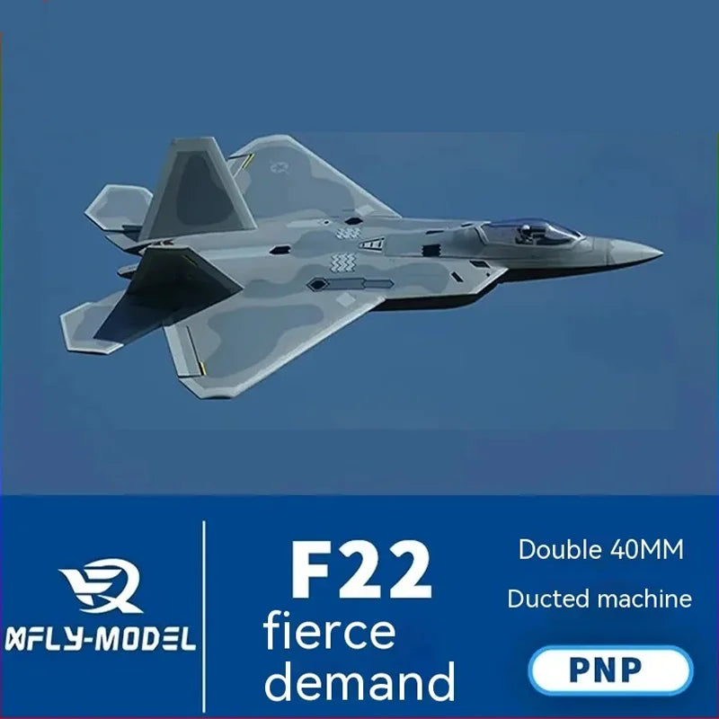 RC RC F-22 Raptor 4s Electric Remote Control Airplane Toy - 40mm Twin Engine Model