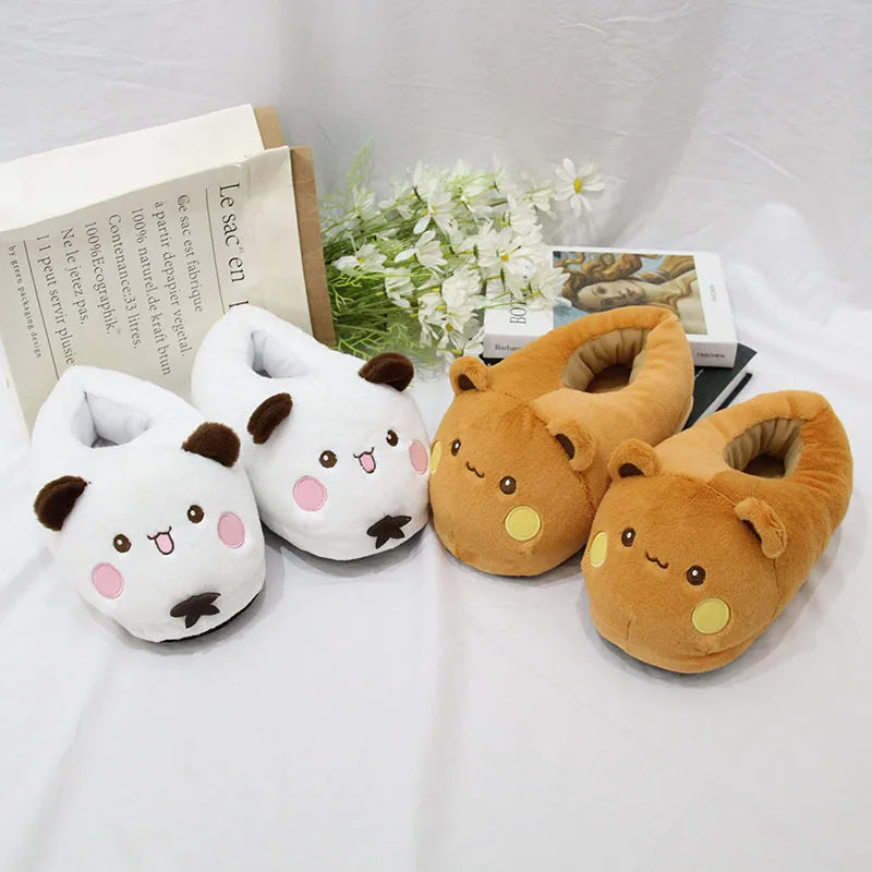 Plush Panda Slippers | Soft Cotton Lining | Warm Indoor Wear | Unisex Size