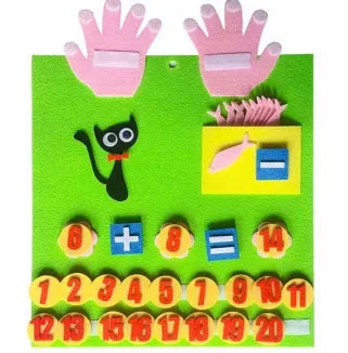 NEW Kid Montessori Toys Felt Finger Numbers Math Toy Children Counting - ToylandEU