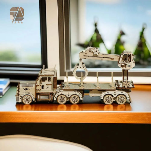 Tada DIY 3D Wooden Puzzle Toys Movable Truck Crane Assembly Gift Model ToylandEU.com Toyland EU