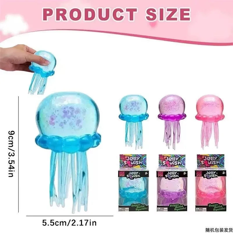 Jellyfish Fidget Toy | Soft Jelly Texture | Squeeze Grip | Ages 14 Plus