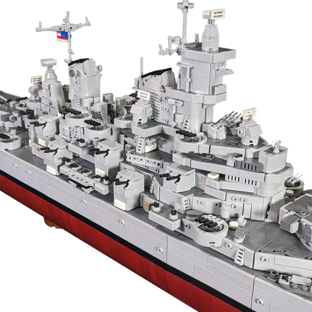 Gobricks MOC USS Iowa BB-61 Battleship Bricks Model USS Missouri BB-63 The Lowa-class Maritime Cruisers Building Blocks Toy Gift - ToylandEU