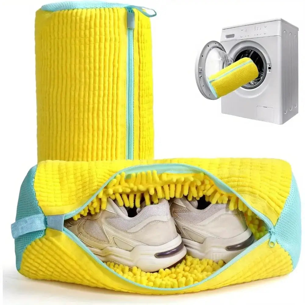 1PCS Wash Shoes Bag Padded Net Laundry Shoes Protector Fluffy fibers Polyester Washing Shoes Machine Laundry Bag Drying Bags - ToylandEU