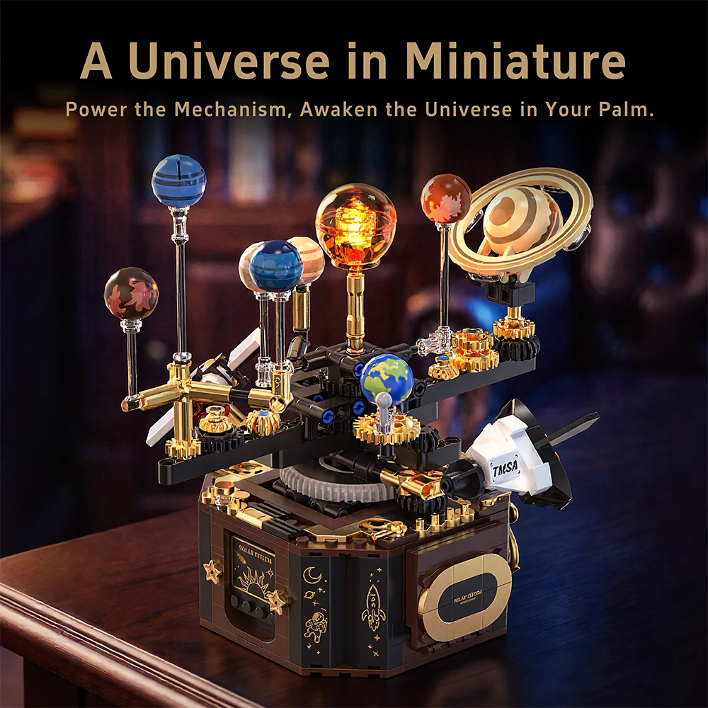 Solar System Building Blocks | Illuminated Orrery | Compatible Bricks | 14+