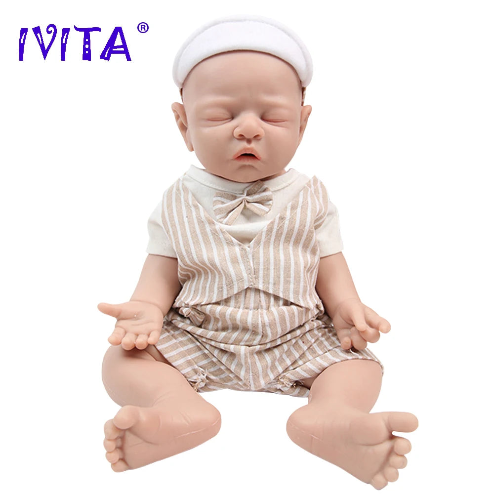 Realistic IVITA WB1528 43cm 2508g 100% Platinum Liquid Full Body Silicone Reborn Baby Doll - ToylandEU