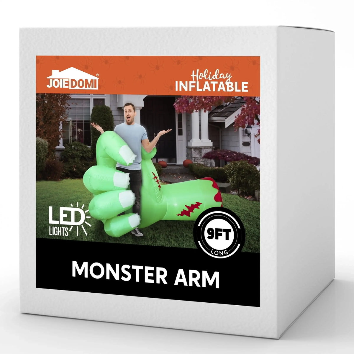 Giant Zombie Arm Inflatable | 9 Ft Long | Led Illuminated | Outdoor Yard