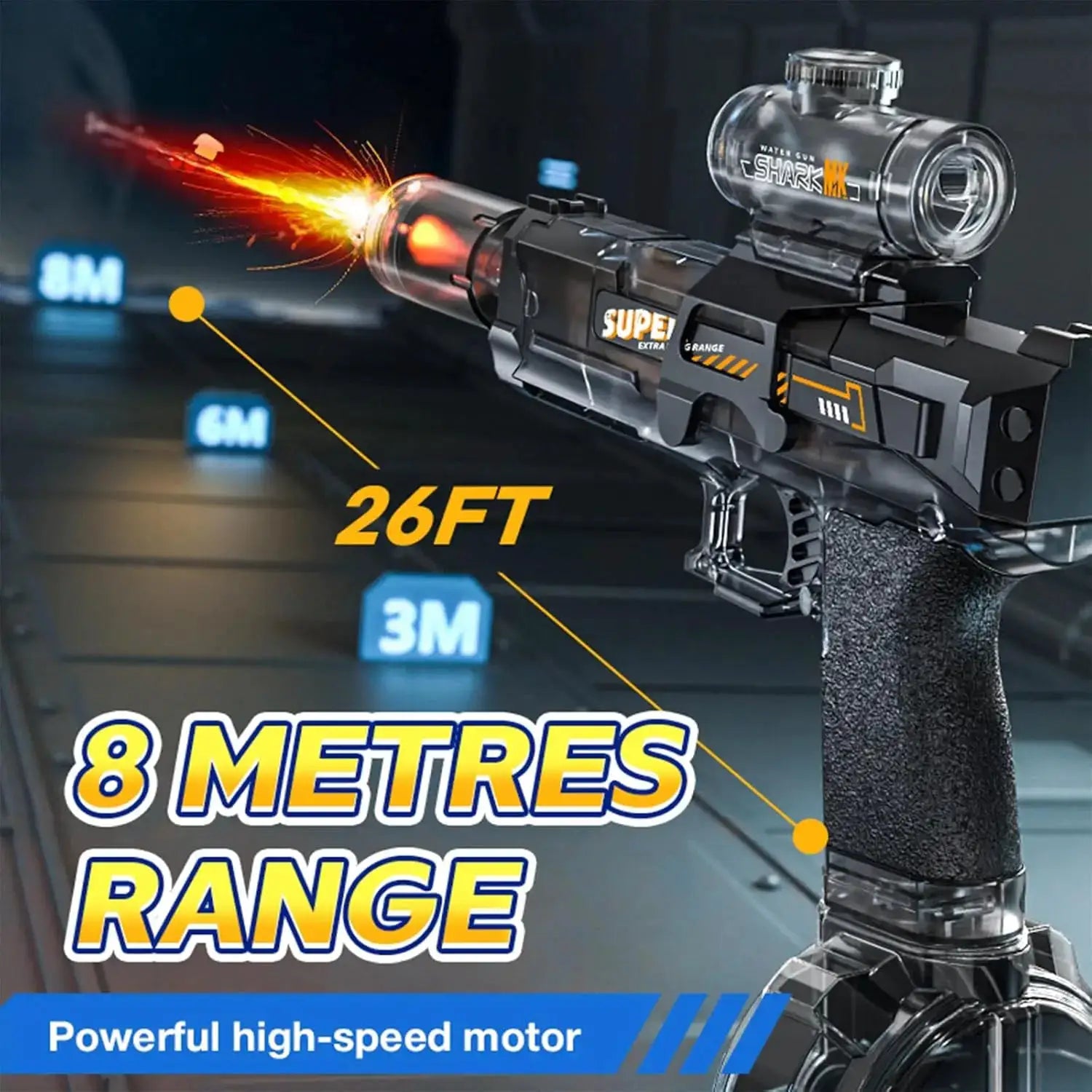Automatic Electric Water Gun with 26FT Range, High Capacity for Pool Party and Outdoor Fun - ToylandEU