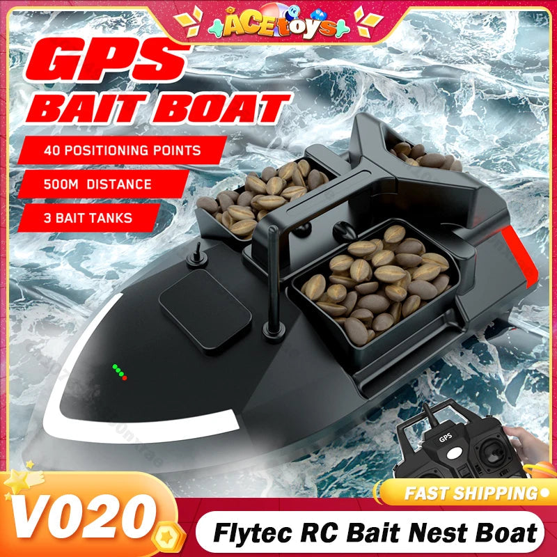 Flytec RC Bait Nest Boat GPS 500 Meters Speedship Smart 40 Points - ToylandEU