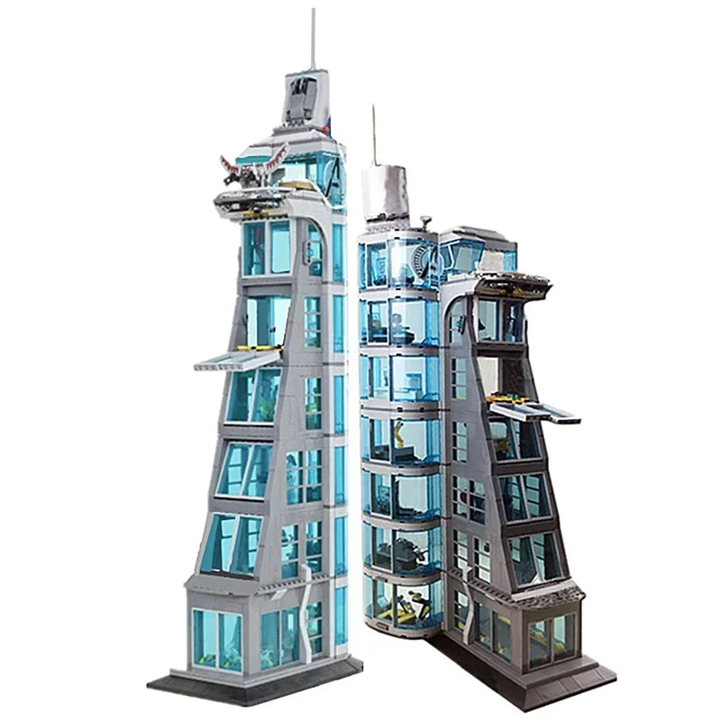 Building Blocks | 7 Story Modular Set | Iron Tower Model | Ages 14 Plus Brick